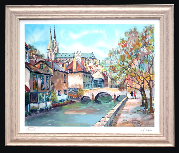 CAMBIER, Pierre E - Chartes - L'Eure et la Cathedral